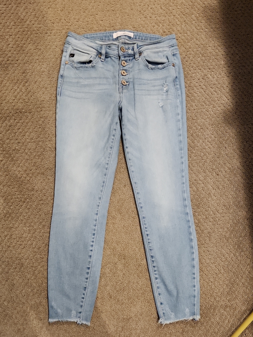 KanCan Light Blue High-Rise Button-Fly Skinny Jeans 5/26